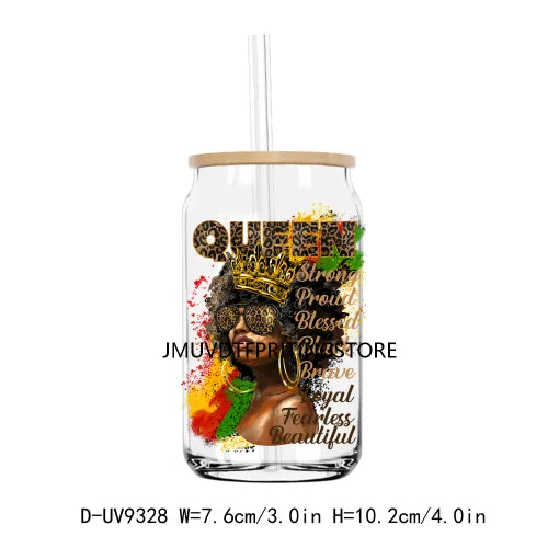 We Are Black History Afro Girl Boy UV DTF Transfer Sticker Decal For Libbey Cold Cups Mug Tumbler Waterproof DIY Logo Juneteenth