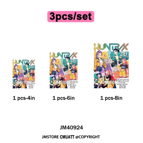 Music Kpop Group Lover Anime Fans Boys Girls Hunters Inspired Iron on DTF Washable Transfers Sticker Ready to Press for Clothing