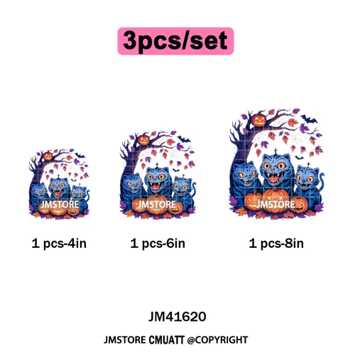Happy Hunting Halloween Kpop Pumpkin Witch Boys Girl Dinner Iron on DTF Washable Transfers Stickers Ready to Press for T-shirts