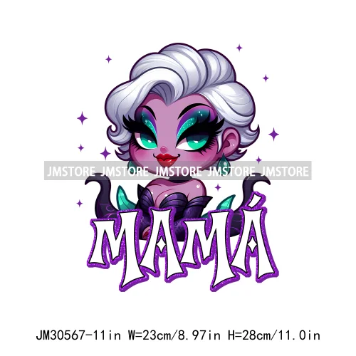 Halloween Spooky Horror Cartoon Mama Character Printing Iron On DTF Transfers Stickers Ready To Press For Sweatshirts