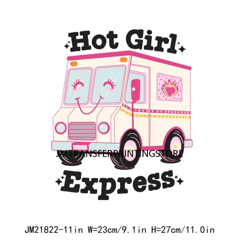 DIY Good Vibes Anxious But Cute Hot Girl Express Caffeine And Kindness Positive Quotes DTF Transfer Stickers For T-shirts Bags