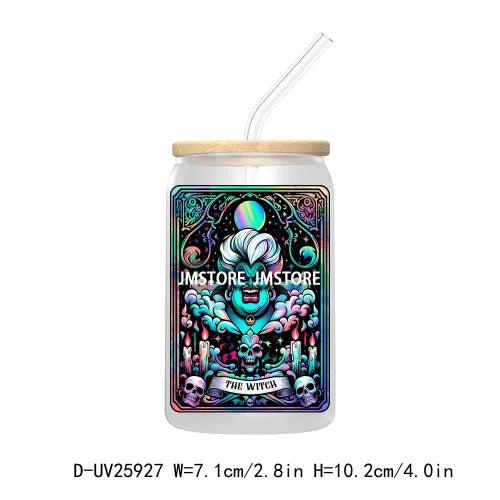 The Witch Tarot Card UV DTF Transfer Stickers Decals For Libbey Cold Cups Mugs Tumbler Waterproof Custom Labels Horror Character