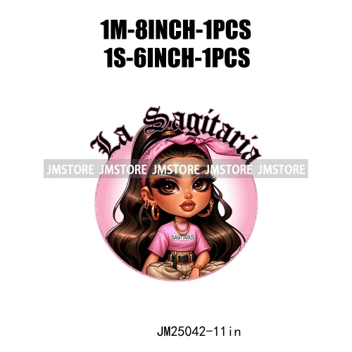 3d Custom Headband Hispanic Zodiac Girls Latina Constellation Lady DTF Iron On Transfers Stickers Ready To Press For T-shirts