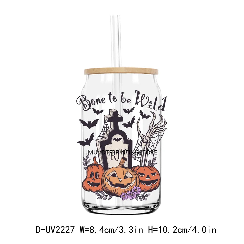 Howdy Pumpkin Boo Haw Halloween Momster UV DTF Transfers Stickers Decals For Libbey Cold Cups Mugs Tumbler Waterproof DIY Craft