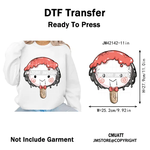Sweet Christmas Popsicles Spooky Halloween Ice Cream Iron on DTF Washable Transfers Stickers Ready to Press for Clothing Bags
