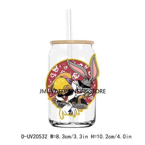 Chicano Cartoon Mouse Valentine Day UV DTF Transfers Stickers Decals For Libbey Cold Cups Mugs Tumbler Waterproof DIY Logo Lover