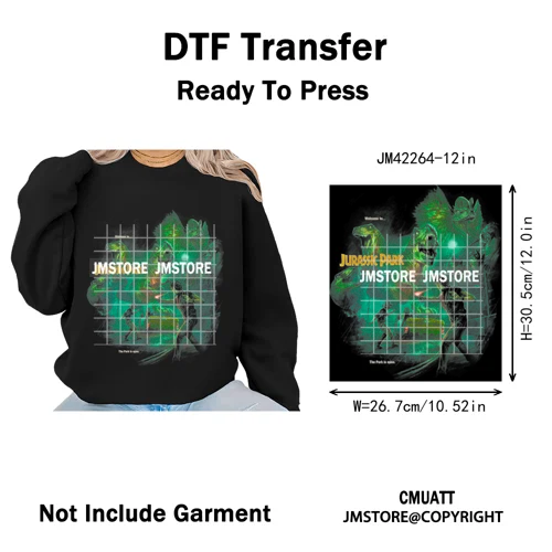Horror Characters Halftone Movie Shows Scary Halloween Vibes Iron on DTF Washable Transfers Stickers Ready to Press for Clothing
