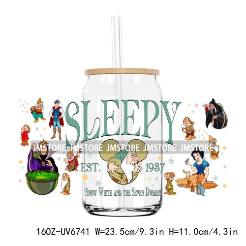 Cartoon Movie Character Best Friends UV DTF Sticker For 16OZ Libbey Glass Cup Can Wrap Transfer Stickers Custom Labels DIY Logo