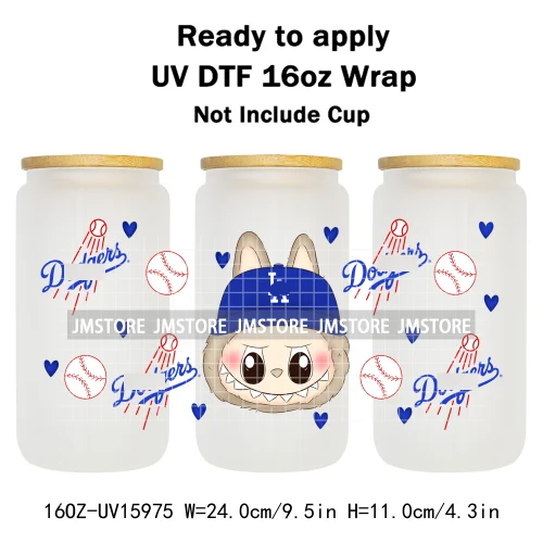 Funny Cartoon Monster Characters Ice Cream UV DTF Stickers Ready To Apply Cup Wrap Custom Prints DIY Craft For Libbey Glass Can