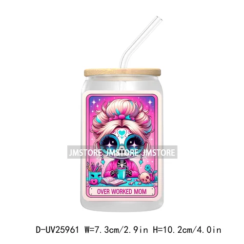 The Evil Eye Tarot Card UV DTF Transfer Stickers Decals For Libbey Cold Cups Mugs Tumbler Waterproof Custom Labels Witchy Vibes