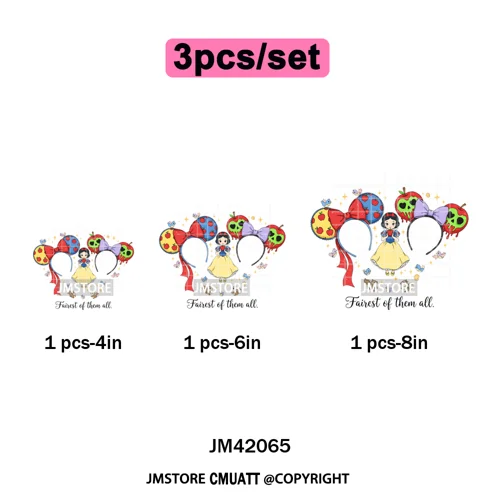 Movie Cartoon Character Coquette Kids Love Girly Halloween Iron on DTF Washable Transfers Stickers Ready to Press for Clothing