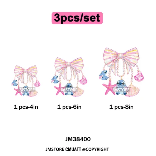 Cute Summer Holiday Life Palm Beach Vibes Cartoon Characters Coquette Iron on DTF Transfers Stickers Ready to Press for Clothing