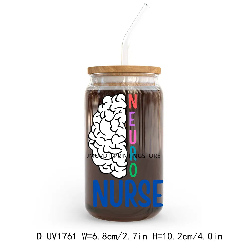 Neurology We Have All The Brains UV DTF Transfers Stickers Decals For Libbey Cold Cups Mugs Tumbler Waterproof DIY Craft