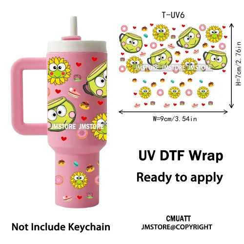 Wholesale Bulk Cartoon UV DTF Wraps Ready To Apply Transfer Stickers Waterproof For Mini Tumbler Keychain