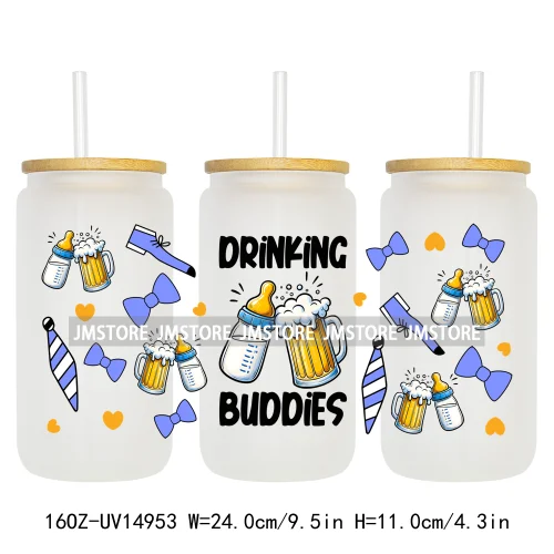 Dad Daily Affirmations Father's Day 16OZ UV DTF Cup Wrap Ready To Apply Waterproof Transfer Sticker For Libbey Glass Can Tumbler