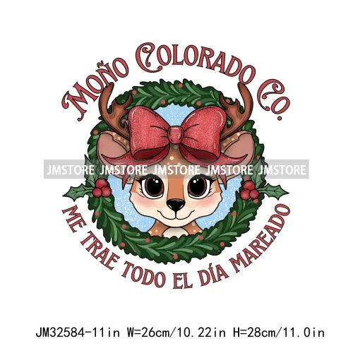 Mexican Christmas Vibes Tis The Season Feliz Navidad Calories No Cuentan Iron On DTF Transfer Sticker Ready To Press For Hoodies