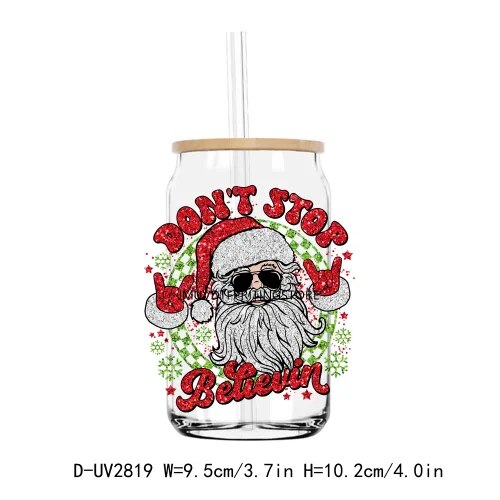 Ghost Dead Inside But It’s Christmas Boojee UV DTF Transfers Stickers Decals For Libbey Cold Cups Mugs Tumbler Waterproof DIY