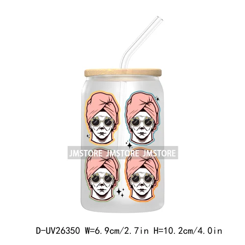 Horror Halloween Scream Ghostface UV DTF Transfer Stickers Decals For Libbey Cold Cups Mugs Durable Waterproof Custom Logo Label