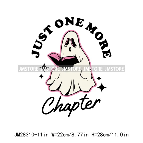 Howdy Halloween Spooky Book Lover Club Boo Jee Designs Ghosting You For Books Coffee Iron On DTF Transfers Stickers For Hoodies