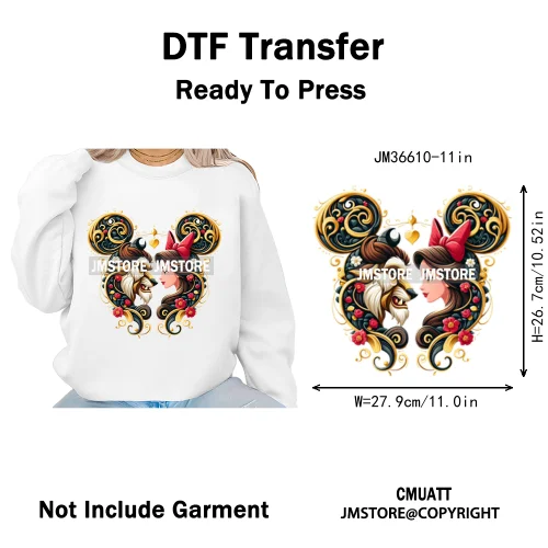 Trendy Flower Cat Bee Animal Lover Cute Princess Designs Iron on DTF Washable Transfers Stickers Ready to Press for T-shirts