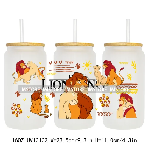 Cartoon Characters Family Trip 16OZ UV DTF Cup Wraps Ready To Apply Waterproof Transfer Stickers For Libbey Glass Can Tumbler