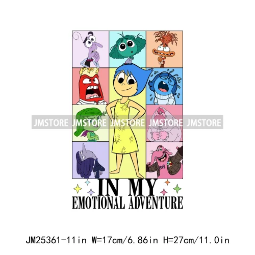 Emotions Friends It's Okay to Feel Therapist Psychologist Today I Feel Iron On DTF Transfer Stickers Ready To Press For T-shirts