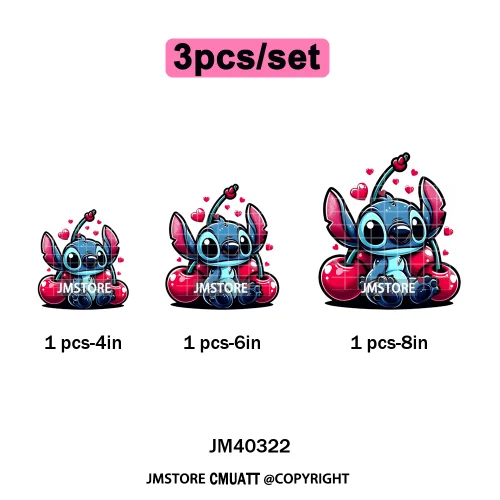 Funny Cartoon Playing Kids Love Character Thermal Printing Iron on DTF Washable Transfers Stickers Ready to Press for T-shirts