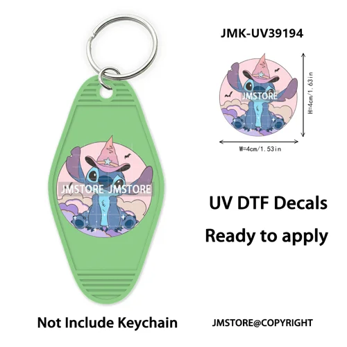 Horror Pumpkin Halloween Cartoon UV DTF Motel Keychain Decal Ready To Ship Durable Transfer Stickers Prints For Hotel Keychain