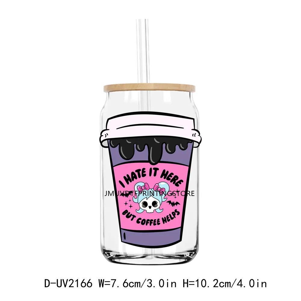 Boot Sgooth Let's Go Ghouls UV DTF Transfers Stickers Decals For Libbey Cold Cups Mugs Tumbler Waterproof DIY Craft