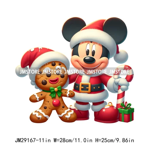 Special Delivery Characters Cartoon Santa Claus Christmas Gift Iron On DTF Transfers Stickers Ready To Press For Clothes