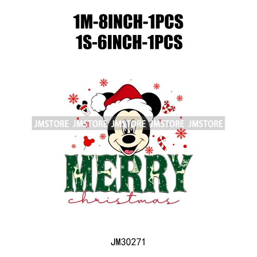 Merry Christmas Cute Cartoon Animal Friends Winter White Festive Vibes Iron On DTF Transfers Stickers Ready To Press For Hoodies