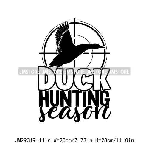 Hunting Club Life Season Hunter Deer Duck Ready Aim Printing Iron On DTF Transfers Stickers Ready To Press For Sweatshirt Bags