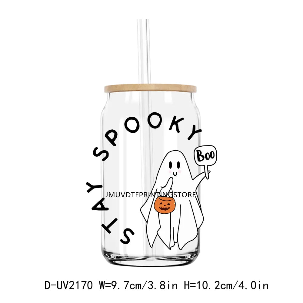 Boot Sgooth Let's Go Ghouls UV DTF Transfers Stickers Decals For Libbey Cold Cups Mugs Tumbler Waterproof DIY Craft