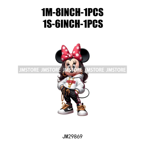 Fashion Cartoon Streetwear Girl Friends Characters Washable Printing Iron On DTF Transfers Stickers Ready To Press For Clothes