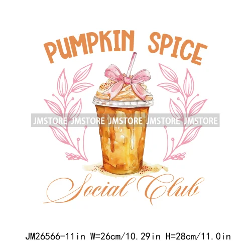 Fall Floral Coquette Bow Religious Jesus Autumn Girly Take Me To Pumpkin Patch DTF Iron On Transfers Stickers For T-shirt Bags