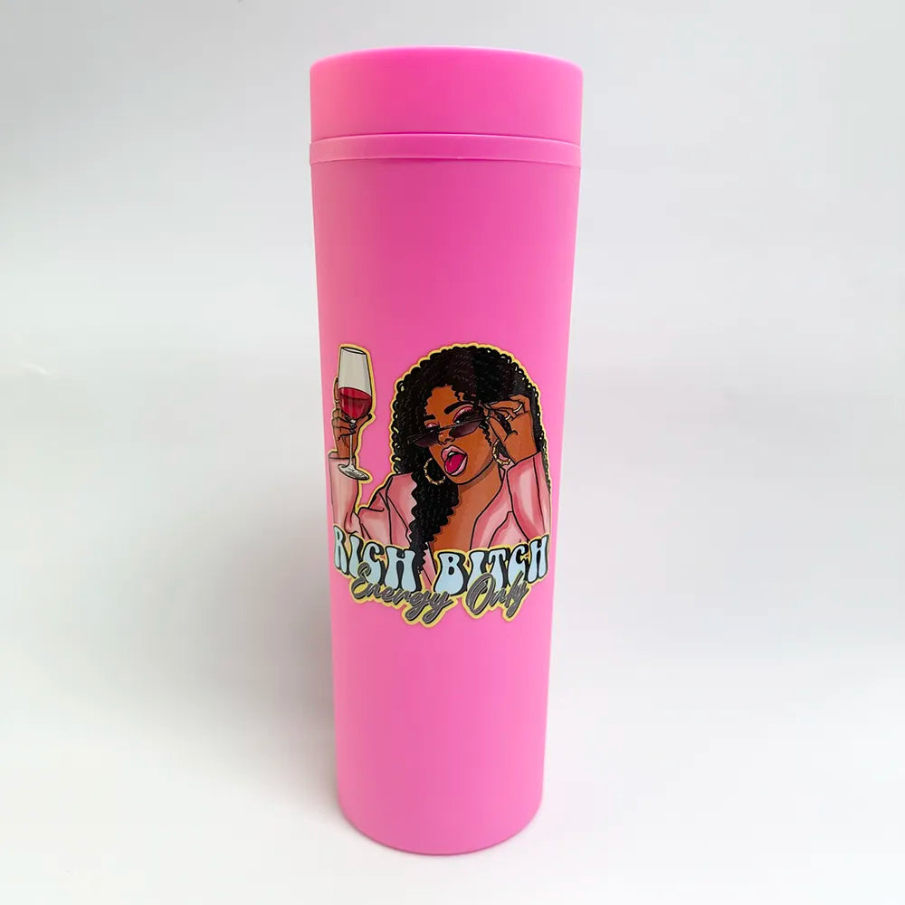 Cheer Leader Afro Black Girls UV DTF Transfers Stickers Decals For Libbey Cold Cups Mugs Tumbler Waterproof DIY Craft