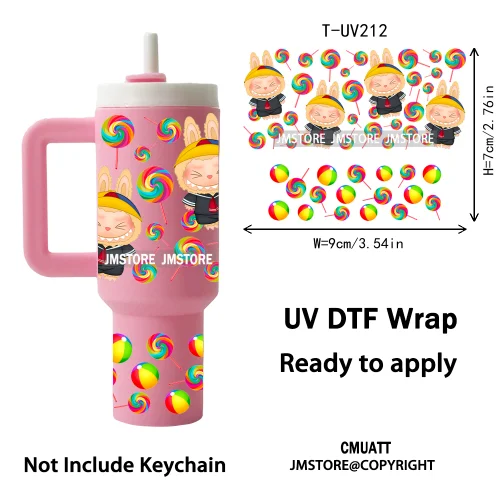 Cartoon Monsters Doll Kids Gift UV DTF Custom Prints Ready To Apply Transfer Stickers Waterproof Wraps For Mini Tumbler Keychain