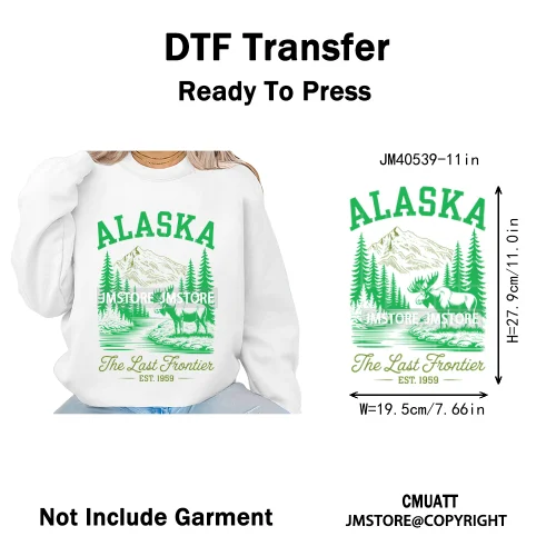 Colorful US State Love Travel Landmark Animal Icons Printing Iron on DTF Washable Transfers Stickers Ready to Press for T-shirts