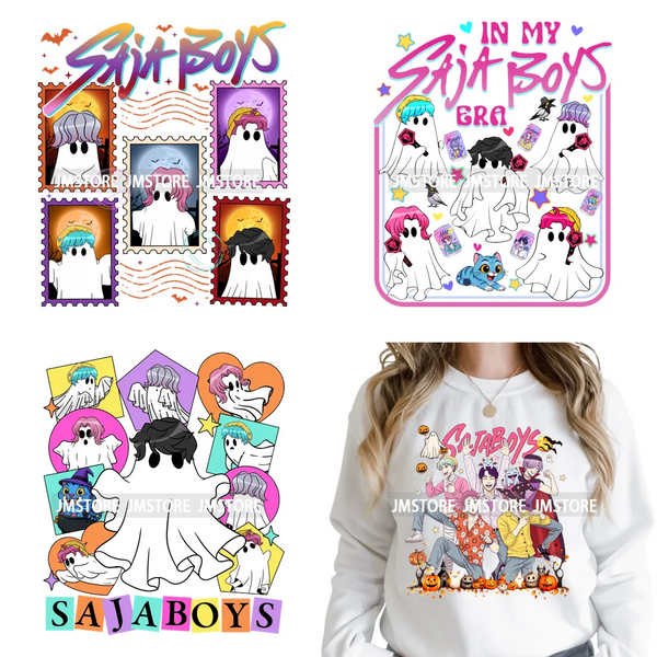 In My Boys Era Ghost Cartoon Anime Movie Kpop Halloween Vibes Iron on DTF Washable Transfers Stickers Ready to Press for Hoodies
