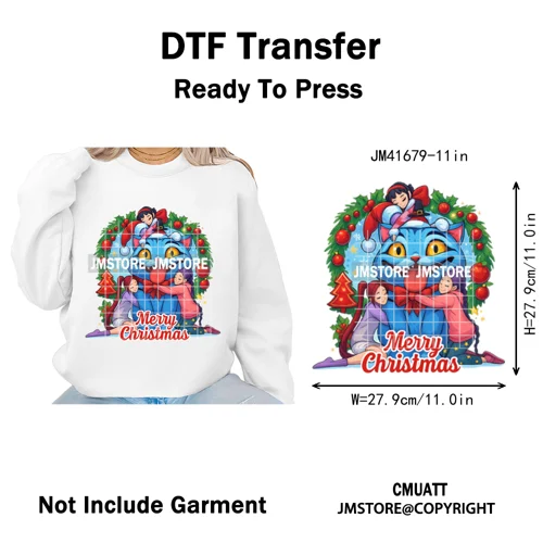 Merry Christmas Kpop Music Band Group Character Xmas Festive Love Iron on DTF Transfers Stickers Ready to Press for Clothes Bags