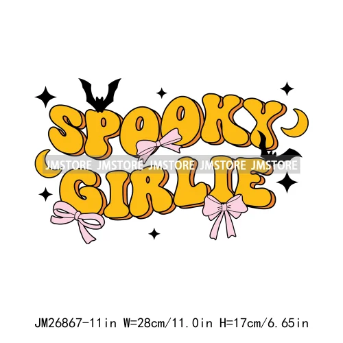 Custom Trick Or Read Ghost Witches Spooky Book Club Decals Bookish Girly Halloween DTF Iron On Transfers Stickers For T-shirts