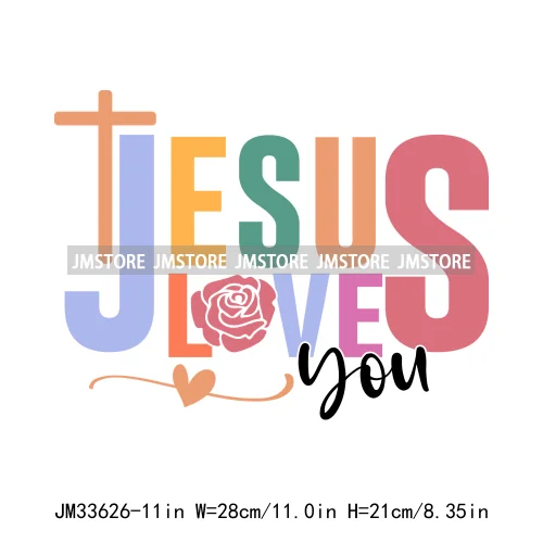 Funny Jesus Praying Psalm Trust Lord Blessed Religious Bible Verse Iron On DTF Transfer Stickers Ready To Press For Hoodies