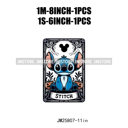 Cute Cartoon Animal Princess Characters Halloween Tarot Cards DTF Iron On Transfers Stickers Ready To Press For T-shirt Bags