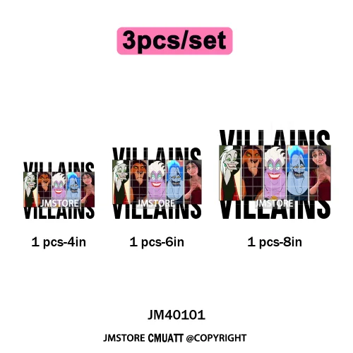 Happy Halloween Season Pumpkin Skull Cartoon Character Girly Evil Queen Iron on DTF Transfer Stickers Ready to Press for Textile