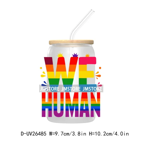 LGBT Quotes UV DTF Transfer Stickers Decals For Libbey Cold Cups Mugs Tumbler Waterproof DIY Custom Logo Labels Rainbow Pride