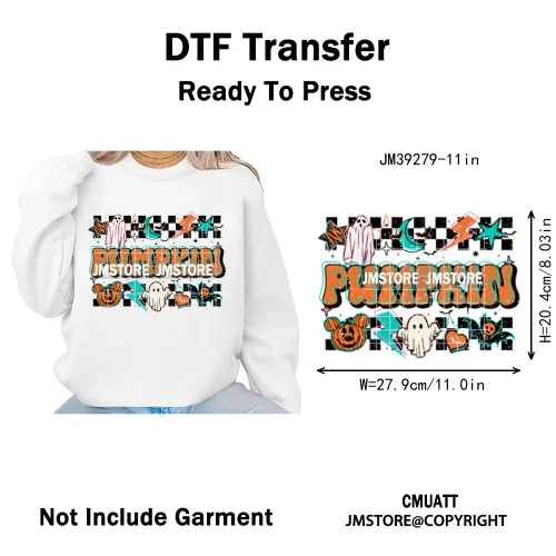 Witchy Goose Howday Pumpkin Boo Ghost Spooky Season Coquette Halloween Iron on DTF Transfers Stickers Ready to Press for Clothes