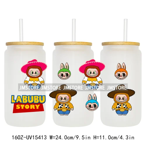 Hot Sale Cute Cartoon Monsters UV DTF Wraps Transfer Sticker DIY Custom Prints High Quality For 16OZ Libbey Glass Can Tumbler