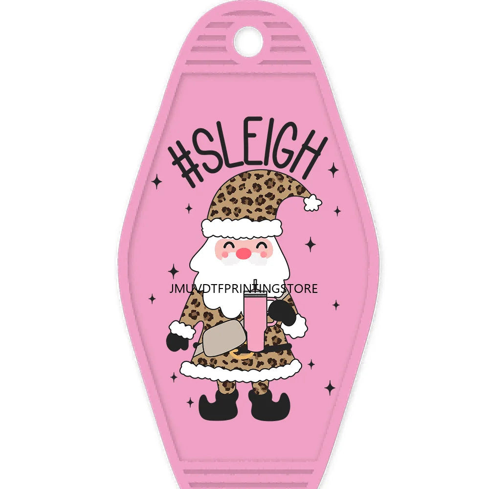 Christmas Boojee Snowman Stanley Tumbler Belt Bag High Quality WaterProof UV DTF Sticker For Motel Hotel Keychain Santa Claus