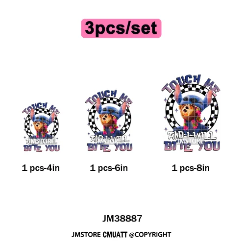 Urban Cartoon Character Streetwear Thermal Printing Iron on DTF Washable Transfers Stickers Ready to Press for Clothing Bags
