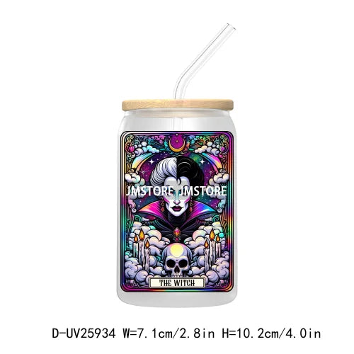 The Witch Tarot Card UV DTF Transfer Stickers Decals For Libbey Cold Cups Mugs Tumbler Waterproof Custom Labels Horror Character